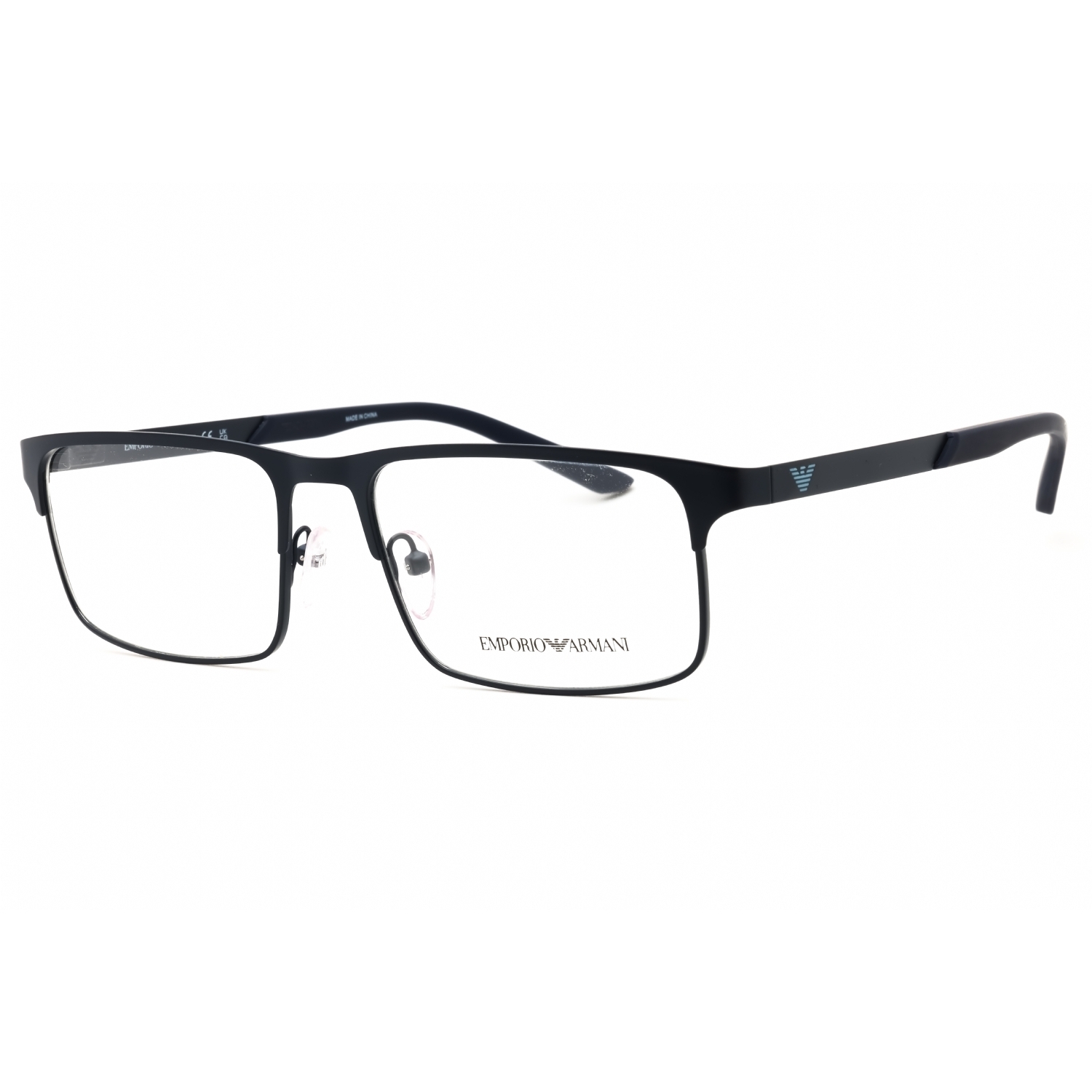 Emporio Armani Ea1170 Eyeglasses Matte Blue Metal Rectangle
